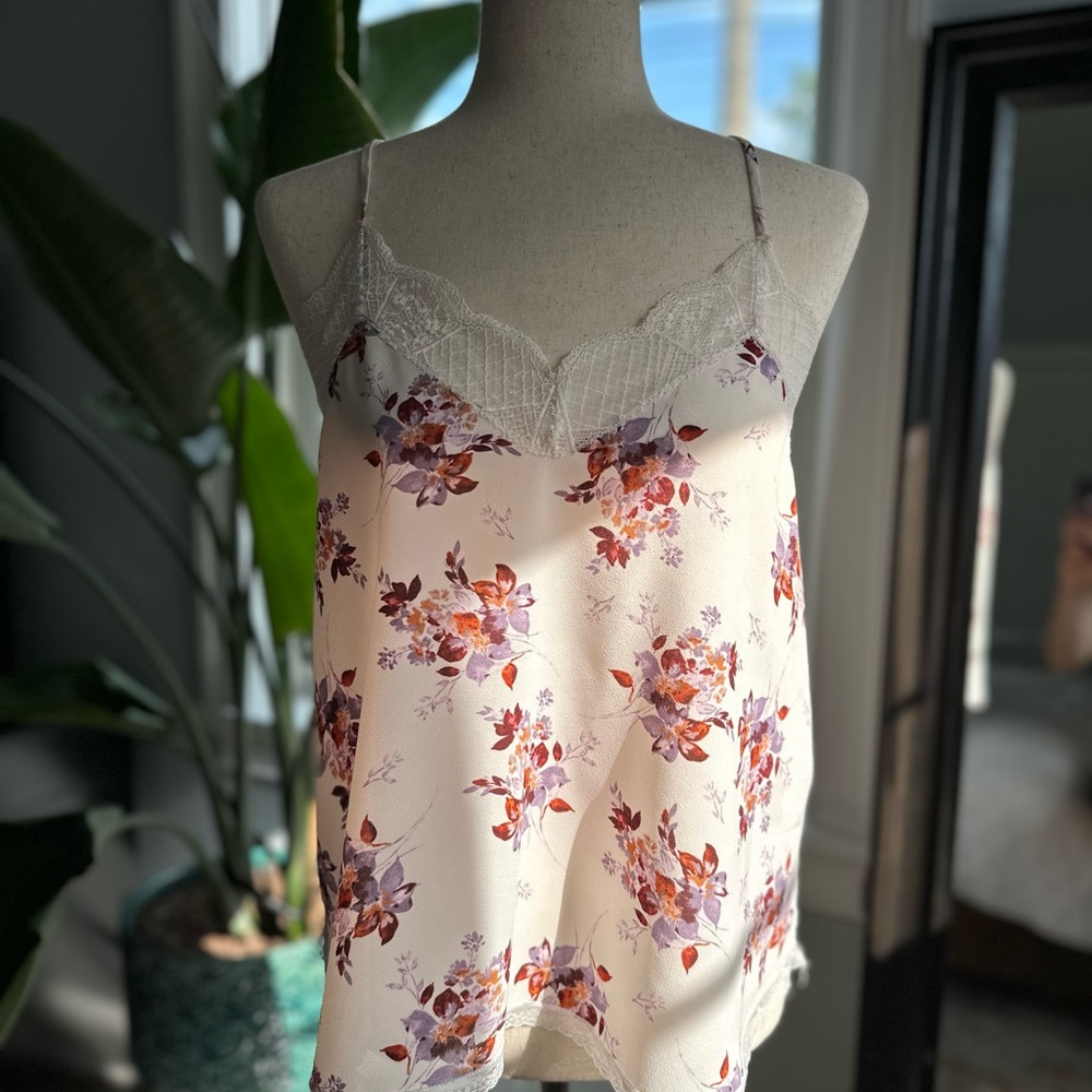 White floral camisole